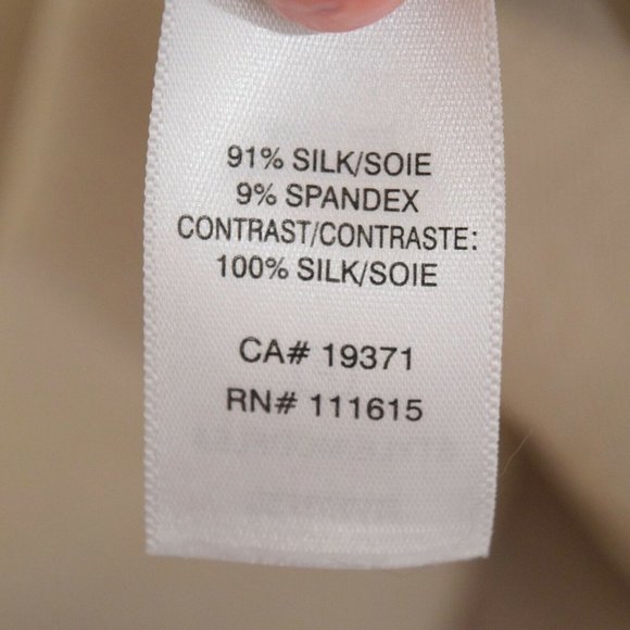 Robert Rodriguez Beige Beaded Silk Chiffon Tie-Waist Blouse - Picture 7 of 7